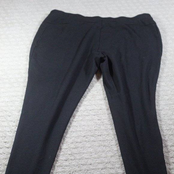 Grace Elements Size L Black Mid Rise Slim Leg Pull On Stretch Trousers - Picture 3 of 7